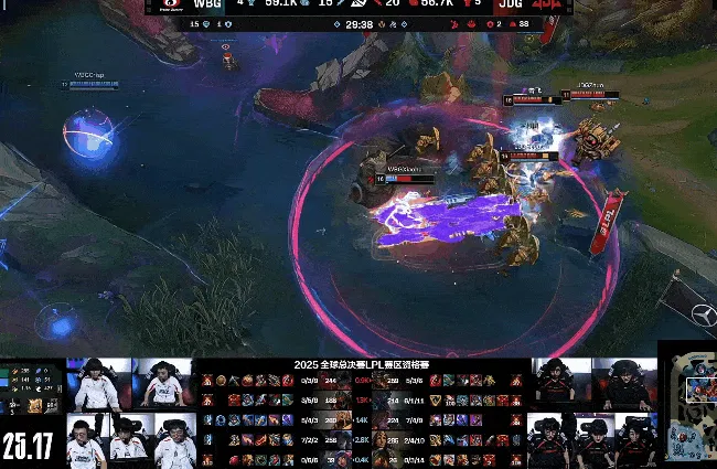 迷失！WBG大龙推进后撤退失误WBG四人相继被突破击杀